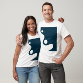 Het blauwe achtergrondontwerp. t-shirt (Unisex)