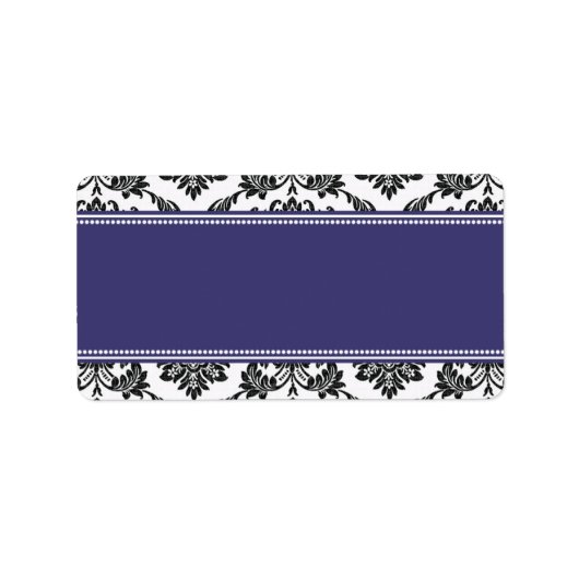 Het blauwe Adresetiket van het Huwelijk van het Etiket (Voorkant)