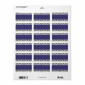 Het blauwe Adresetiket van het Huwelijk van het Etiket (Full Sheet)