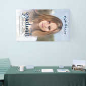 Het Blauwe Afstuderen van de Foto van het Manuscri Spandoek (Beurs)