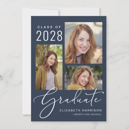 Het Blauwe Afstuderen van het Manuscript van de Fo Aankondiging (Voorkant)