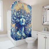 Het blauwe album Shower Curtain Douchegordijn (In situ)