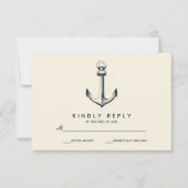 Het blauwe anker | Bruiloft RSVP (Voorkant)