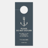 Het blauwe anker | Geen welkome gast storen Deurhanger (Voorkant)