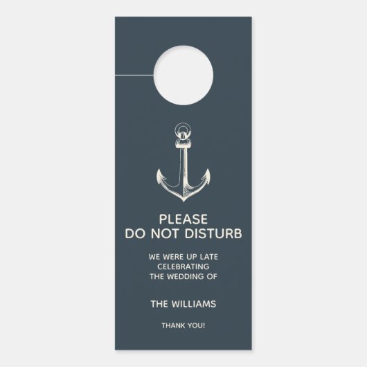Het blauwe anker | Geen welkome gast storen Deurhanger (Voorkant)