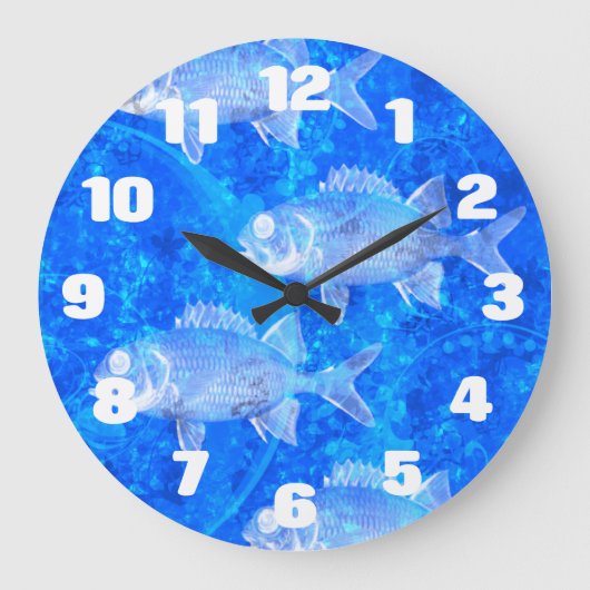 Het blauwe Aquarium van Vissen Grote Klok (Voorkant)