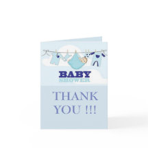 HET BLAUWE BABY SHOWER DANKT U