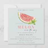 Het blauwe Baby shower van onze kleine Melon Water Kaart (Voorkant)