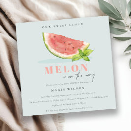 Het blauwe Baby shower van onze kleine Melon Water Kaart