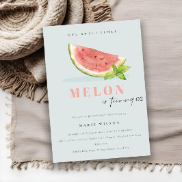 Het blauwe Baby shower van onze kleine Melon Water Kaart