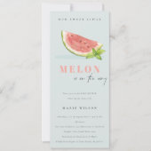 Het blauwe Baby shower van onze kleine Melon Water Kaart (Voorkant)