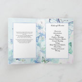 Het blauwe BegrafenisProgramma van Vlinders Programma (Binnen)