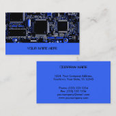 Het Blauwe blauw van de 2 visitekaartjesjabloon Visitekaartje (Voorkant / Achterkant)