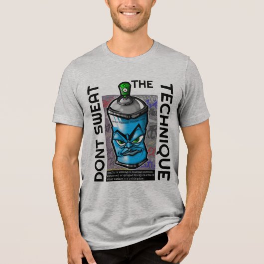 het blauwe blik DJ-shirt 2 Tri-Blend Shirt (Voorkant)