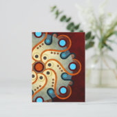 Het blauwe Bloemen Abstracte VectorBriefkaart van Briefkaart (Staand voorkant)