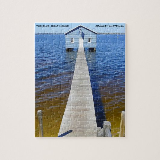 Het Blauwe Boot House Crawley Australië Legpuzzel (Verticaal)
