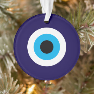 Het Blauwe Boze Oog acryl kerstornament Ornament