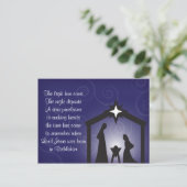 Het blauwe Briefkaart van de Geboorte van Christus (Staand voorkant)