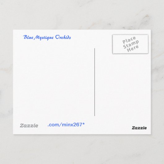Het blauwe Briefkaart van de Orchideeën van de (Achterkant)