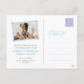 Het blauwe Briefkaart van de Vakantie van de (Achterkant)