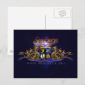 Het Blauwe) Briefkaart van SeaFurys van het Schild (Voorkant / Achterkant)