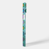 Het Blauwe Cirkelpatroon van de Retro van de Grung Case-Mate iPhone Case (Achterkant / Rechts)