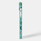 Het Blauwe Cirkelpatroon van de Retro van de Grung Case-Mate iPhone Case (Achterkant / Links)