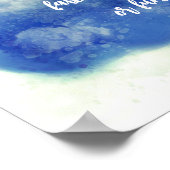 het blauwe de verfontwerp van de waterverf voegt e poster (Hoek)