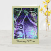 Het Blauwe Denken van de sereniteit aan u Kaart (Gele Bloem)