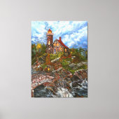 "Het blauwe deurlicht" Canvas Afdruk (Voorkant)