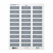 Het blauwe Eenvoudige Etiket van het Adres van de (Full Sheet)