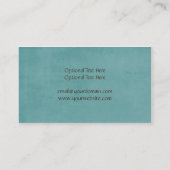 Het blauwe en Bruine Vintage Visitekaartje van de (Achterkant)