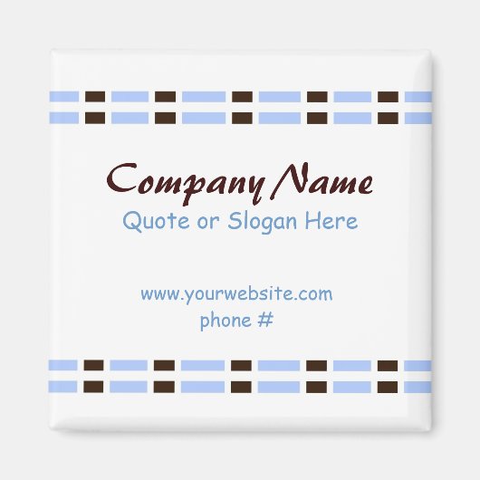 Het Blauwe en Chocolade Ontwerp van de Kantoor van Magneet (Voorkant)