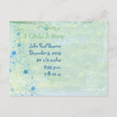 Het blauwe en Groene Briefkaart van de Foto van (Achterkant)