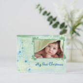 Het blauwe en Groene Briefkaart van de Foto van (Staand voorkant)