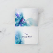 Het blauwe en Paarse BloemenOntwerp dankt u nota Bedankkaart (Binnen)