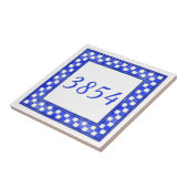 Het blauwe en Witte Aantal van het Tegeltje (Zijkant)