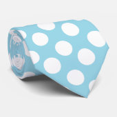 Het blauwe en Witte Stropdas van de Stip (Opgerold)