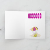 Het blauwe Franse Wenskaart van de Pret van de Bedankkaart (Binnen)