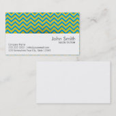 Het blauwe & Gele Visitekaartje van de (Voorkant / Achterkant)