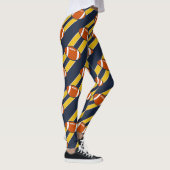 Het blauwe Gouden Patroon van het Football van de Leggings (Rechts)