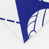 het blauwe grijze volleybalteam kleuren argyle fleece deken (Hoek)