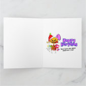 Het blauwe Grote Wenskaart van de Trein van de Kaart (Binnen)