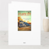 Het blauwe Grote Wenskaart van de Trein van de Kaart (Achterkant)