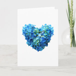 Het blauwe Hart van de Hydrangea hortensia Kaart