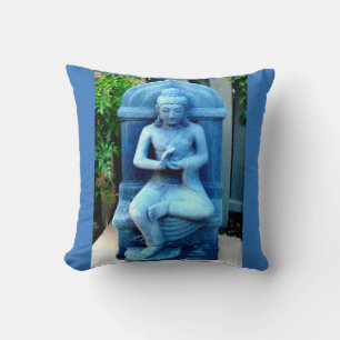 Het blauwe Hoofdkussen van Boedha van de Tuin Kussen