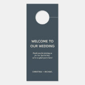 Het blauwe kompas | Gastgast W niet storen Deurhanger (Achterkant)