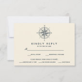 Het blauwe kompas | Trouwen RSVP maaltijd keuze V2 (Voorkant)