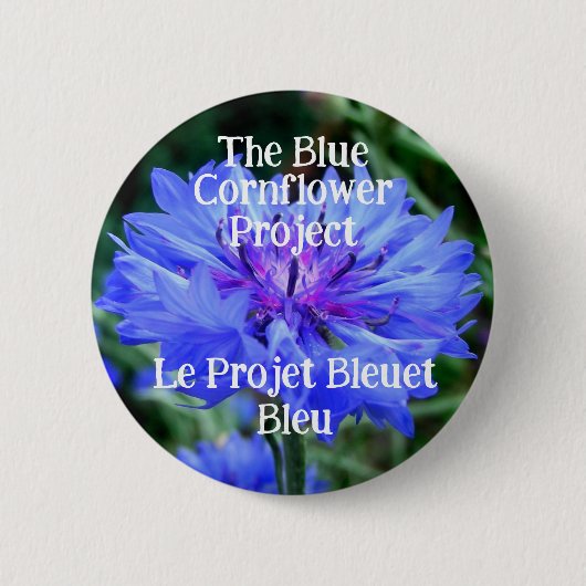 Het Blauwe Korenbloem Project-Le Project Bleu Ronde Button 5,7 Cm (Voorkant)