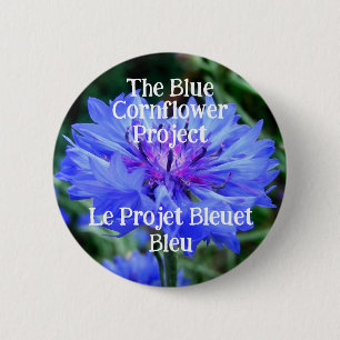Het Blauwe Korenbloem Project-Le Project Bleu Ronde Button 5,7 Cm